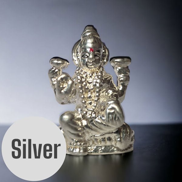 999 Fine Silver Laxmi Ji Figurine (1.25 Inches) - Flowers to Nepal - FTN