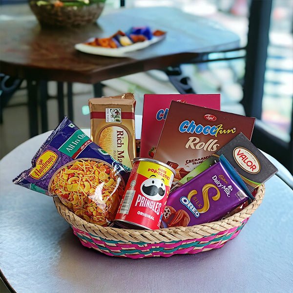 Assortment Basket of Snacks - Flowers to Nepal - FTN