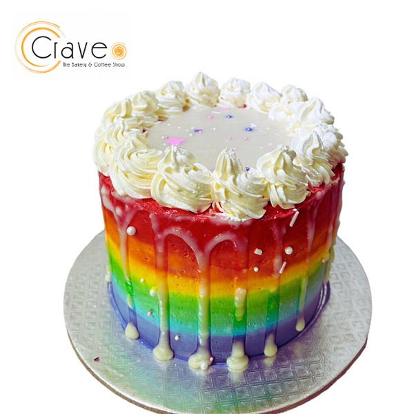 Colorful Striped Delicious Cake- 5 Flavors - Flowers to Nepal - FTN