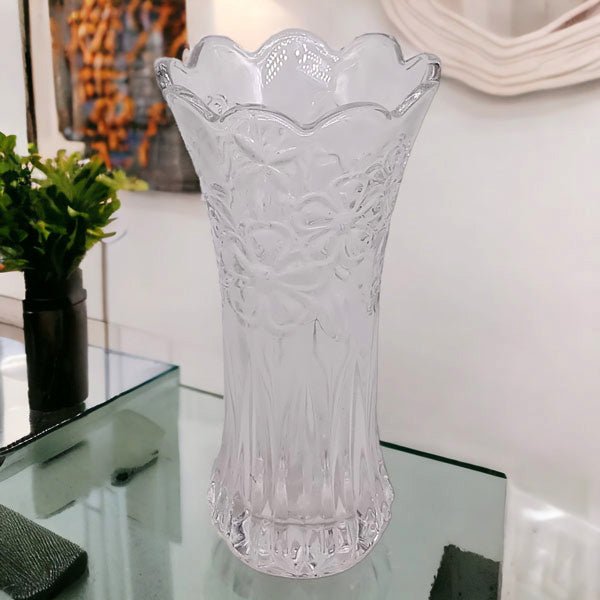 Crystal Clear Vase with a Fresh Medley of Flowers - Flowers to Nepal - FTN