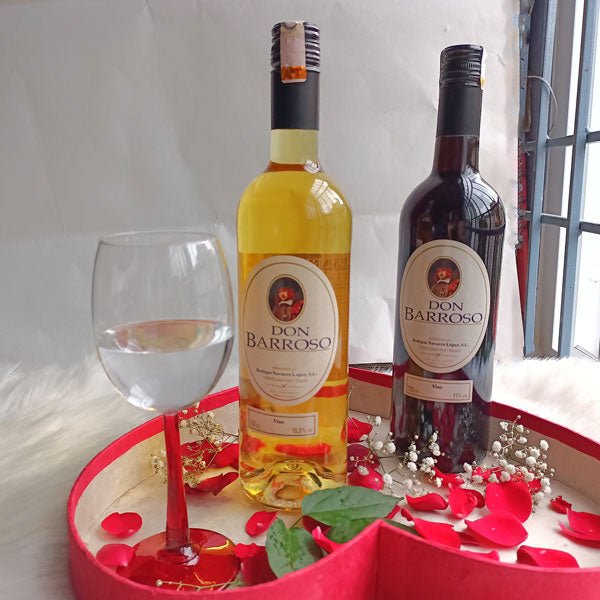 Don Barroso Red & White Wines With Glass Combo - Flowers to Nepal - FTN