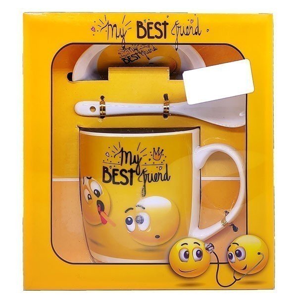 Gift Set of Ceramic Coffee Mugs with 'My Best Friend' Print - Flowers to Nepal - FTN