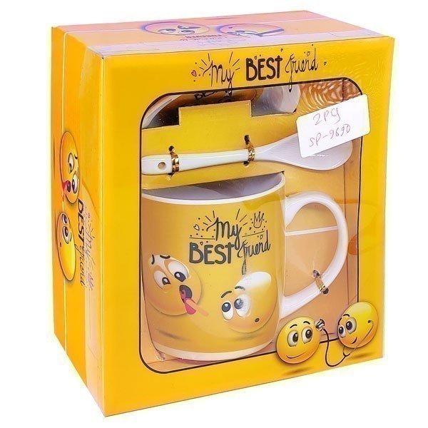 Gift Set of Ceramic Coffee Mugs with 'My Best Friend' Print - Flowers to Nepal - FTN