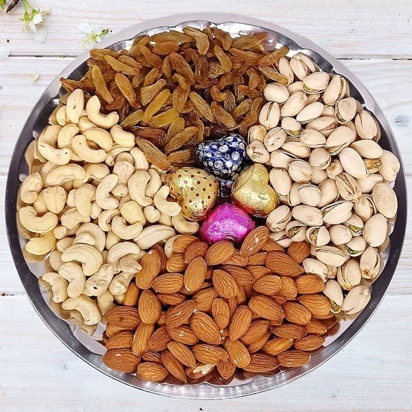 Gourmet Chocolates & Nuts Decorated Gift Tray - Flowers to Nepal - FTN