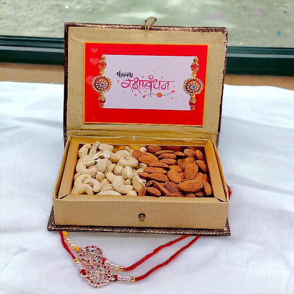 Rakhi Gift Set With Dry Nuts - Flowers to Nepal - FTN