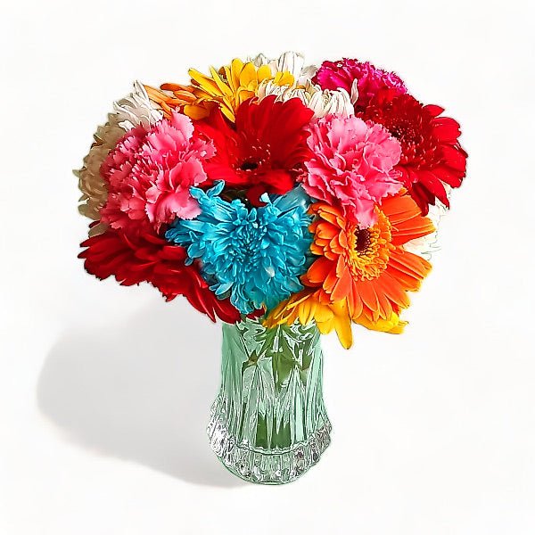 Vibrant Assortment of Fresh Flowers in Vase - Flowers to Nepal - FTN