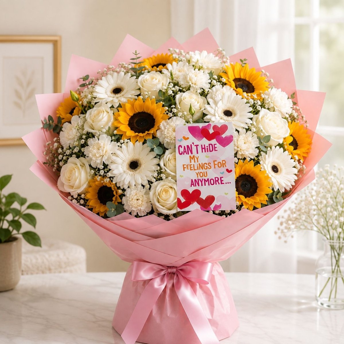 100 Mixed Floral Love Bouquet - Flowers to Nepal - FTN