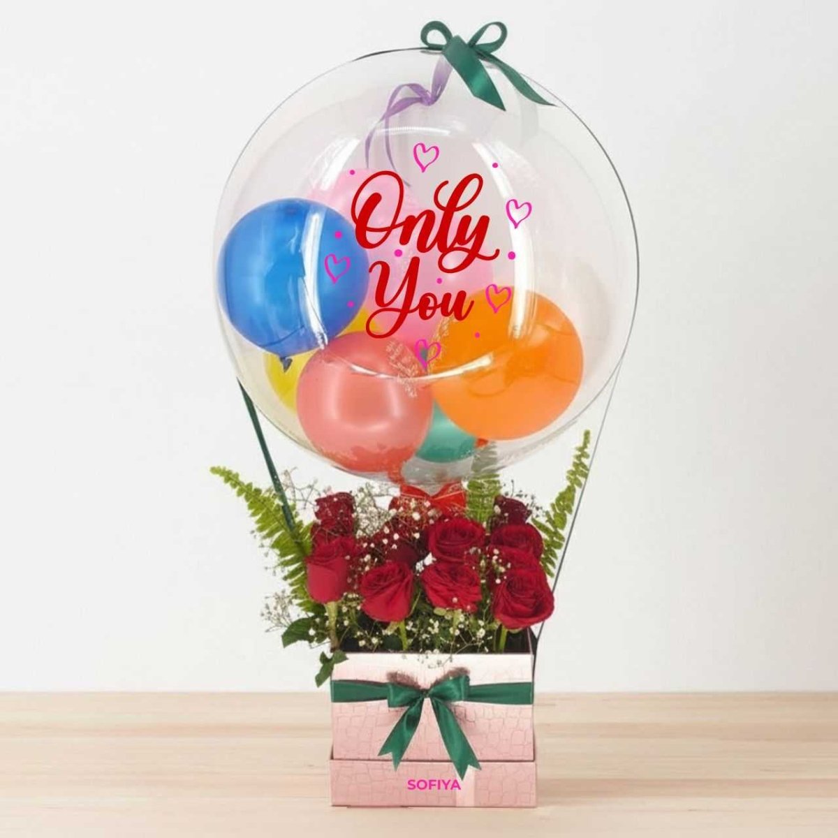 18 Red Roses & Birthday Balloon Surprise - Flowers to Nepal - FTN