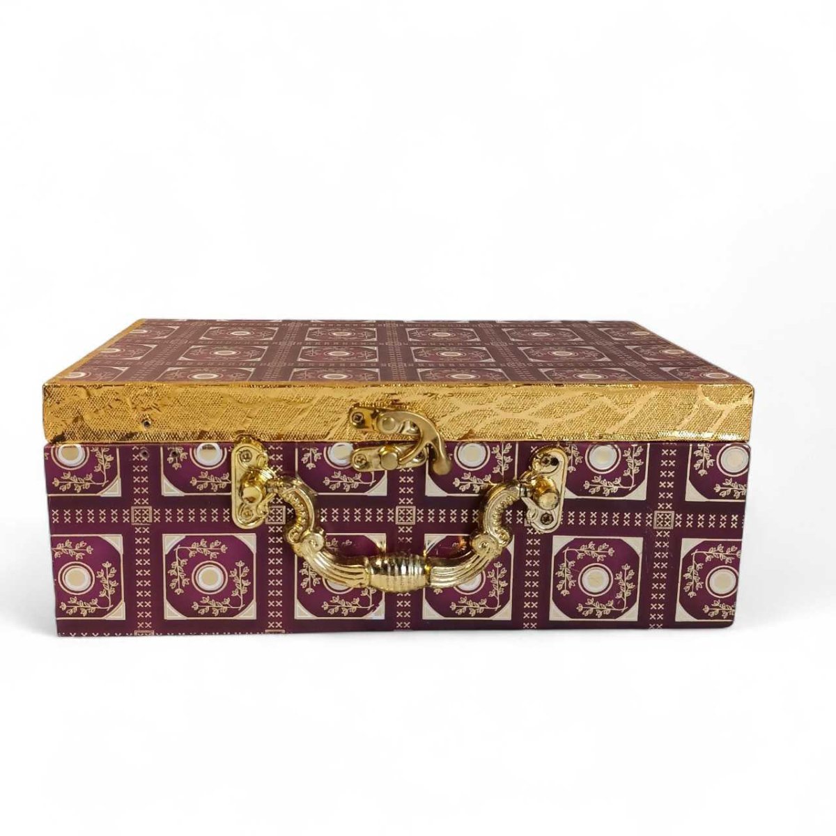 2-Piece Maroon Floral Jar Gift Box - Flowers to Nepal - FTN