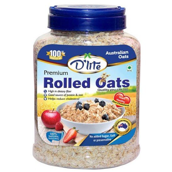 500g Jar of D'lite Premium Rolled Oats - Flowers to Nepal - FTN
