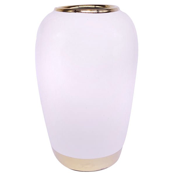 9.5" Elegant Oval Ceramic Vase - Flowers to Nepal - FTN