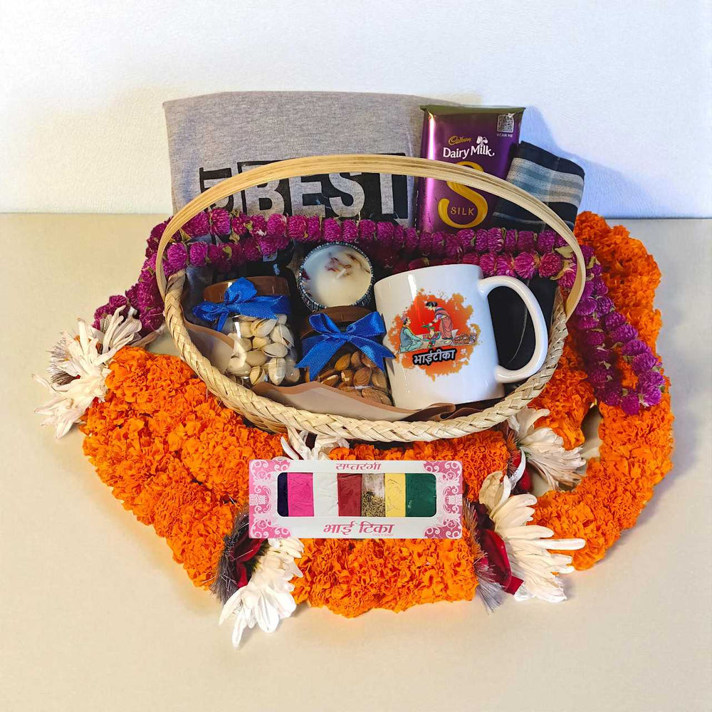 Tihar Gift Set for Brother with T-Shirt & Mug