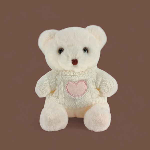 Adorable Cream Teddy Bear with Love Design T-Shirt - Flowers to Nepal - FTN