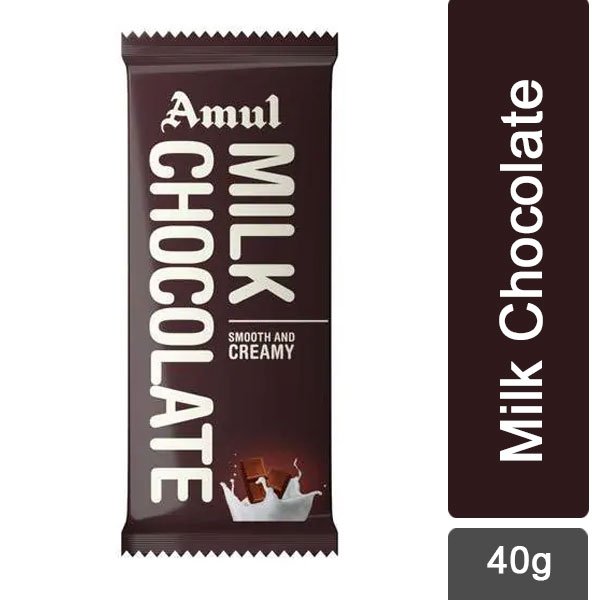 Amul Milk Chocolate Smooth and Creamy - 40g - Flowers to Nepal - FTN