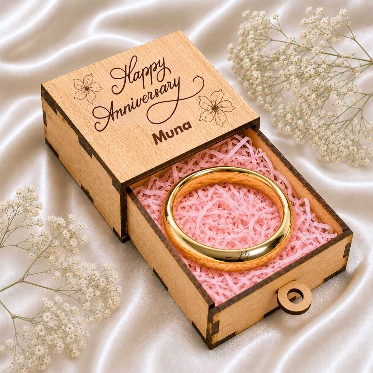 Anniversary Jewelry Box and Bala with Name - Flowers to Nepal - FTN