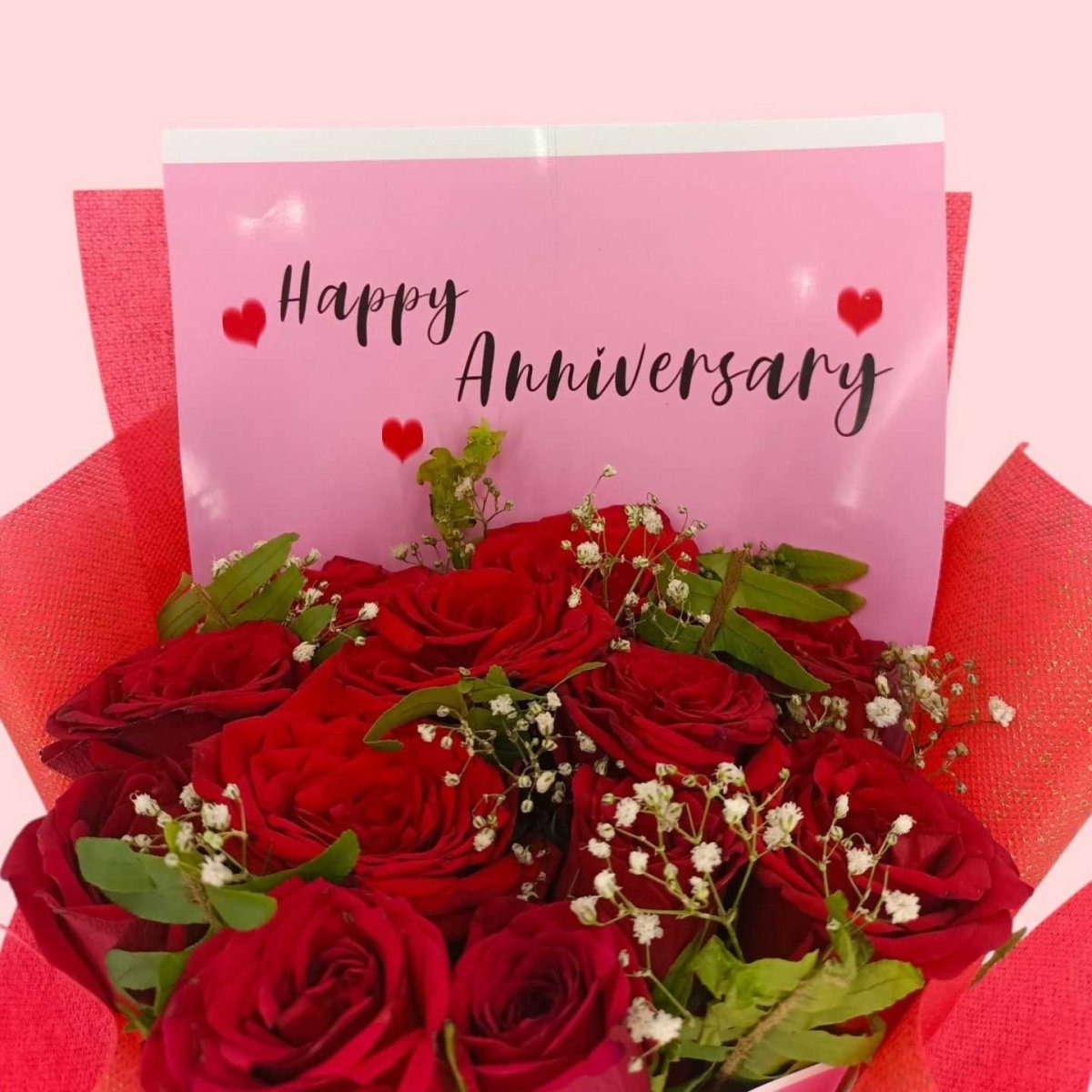 Anniversary Personalized Rose Bouquet - Flowers to Nepal - FTN