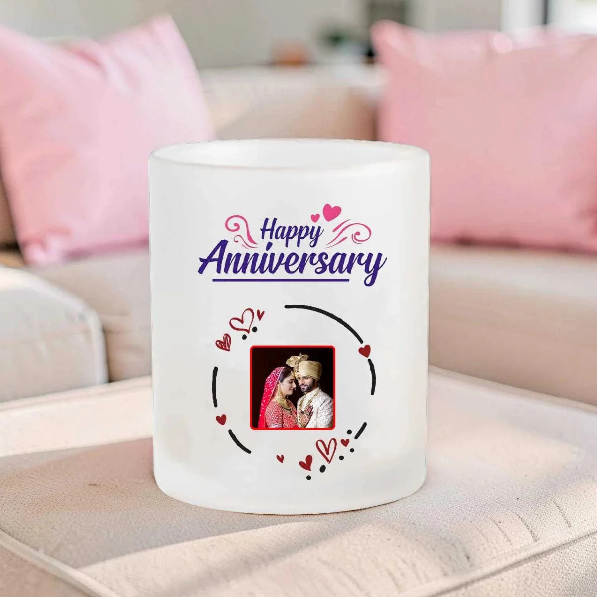 Anniversary Special Printed Ceramic Mug with Photo - Flowers to Nepal - FTN