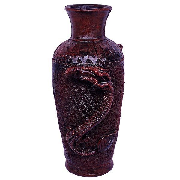 Antique Dragon Design Flower Vase (12.5 Inches Tall) - Flowers to Nepal - FTN