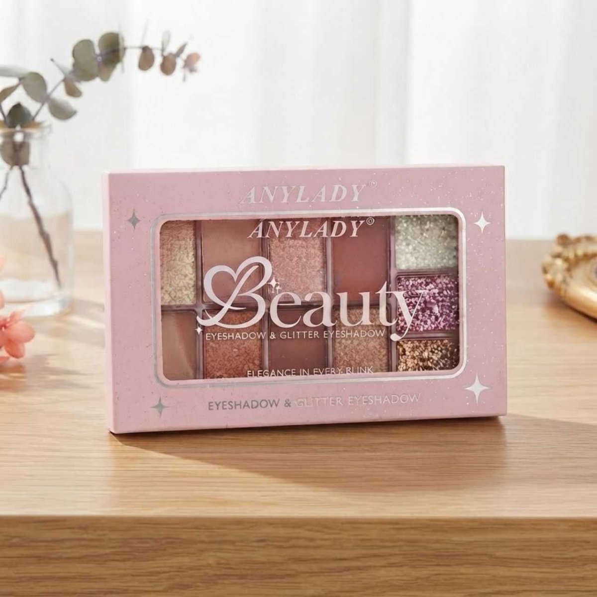 ANYLADY Glitter Eyeshadow Palette 10g - Flowers to Nepal - FTN
