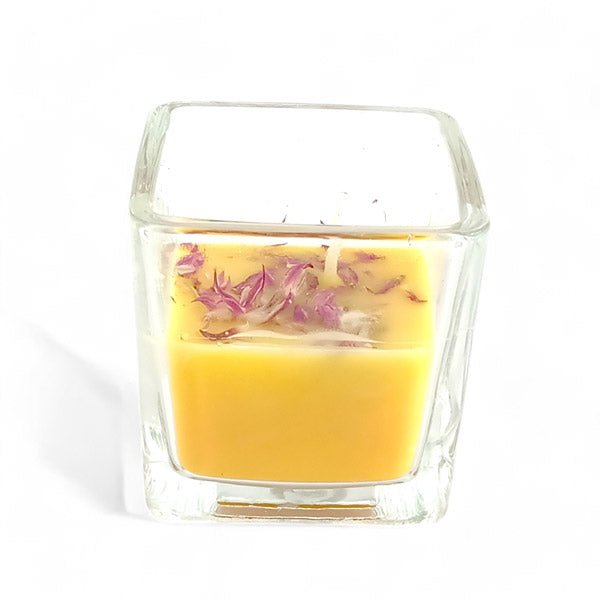 Aromatic Candle in Glass yellow - Flowers to Nepal - FTN