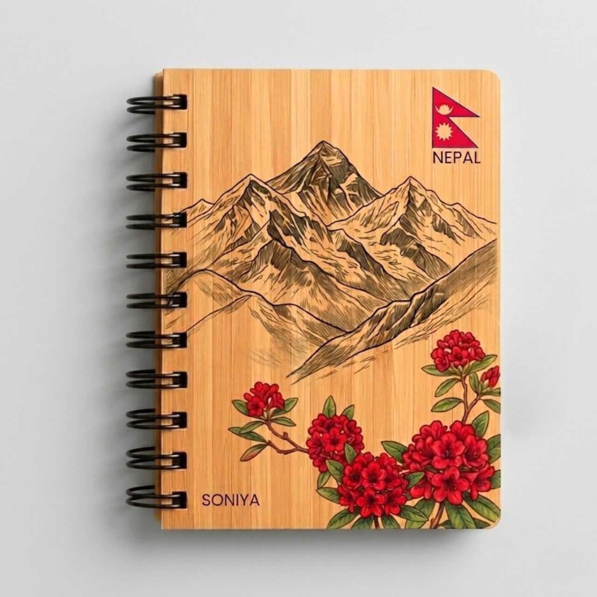 Artistic Himalayan Landscape Notebook - Flowers to Nepal - FTN