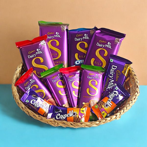 Assorted Cadbury Chocolates Basket with 6 Flavors - Flowers to Nepal - FTN