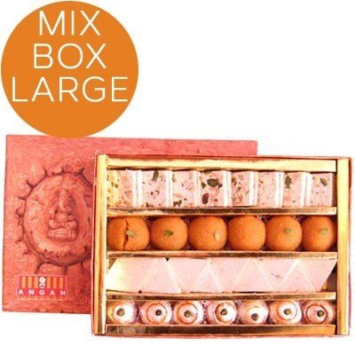 Assorted Mithai Box from Tiptop/Angan/Gulab - 33C - Flowers to Nepal - FTN