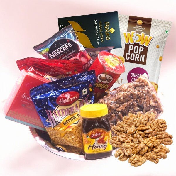 Assorted Namkeen Treats Tray - Flowers to Nepal - FTN