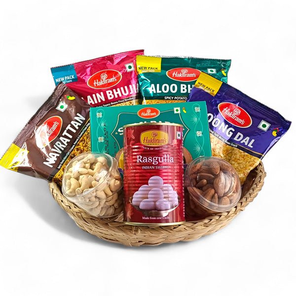 Assorted Snack Treat with Rasgulla Combo - Flowers to Nepal - FTN