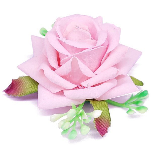 Baby Pink Rose Velvet Hair Clip - Flowers to Nepal - FTN