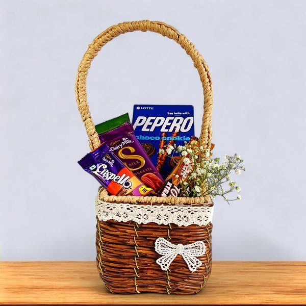 Basket of Assorted Chocolate Delights - Flowers to Nepal - FTN