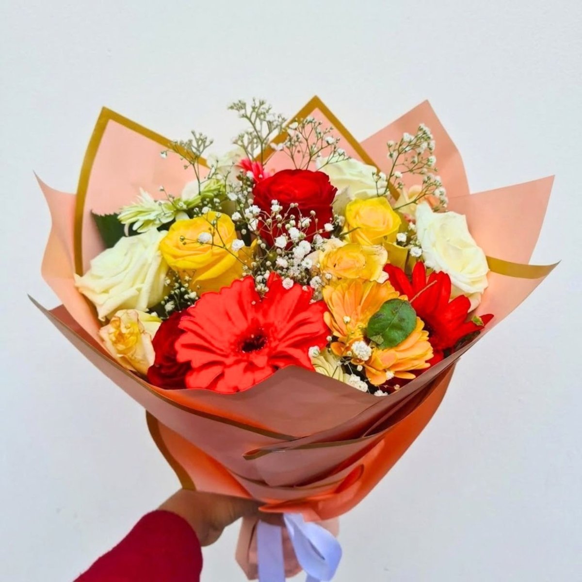Beautiful Mixed Flower Bouquet Arrangement - Flowers to Nepal - FTN