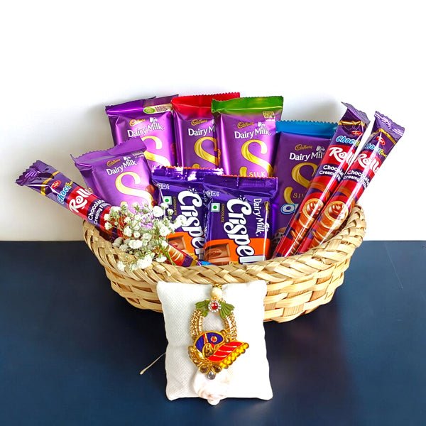 Beautiful Rakhi with Delicious Chocolates for Raksha Bandhan - Flowers to Nepal - FTN