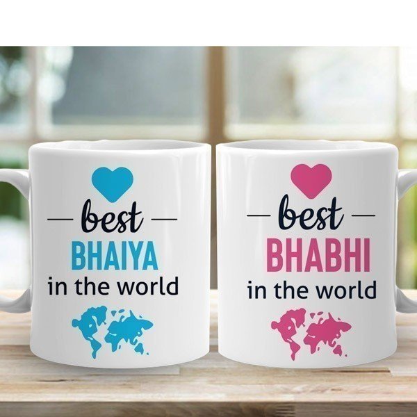 Best Bhaiya & Bhabhi Ceramic Mug - Flowers to Nepal - FTN