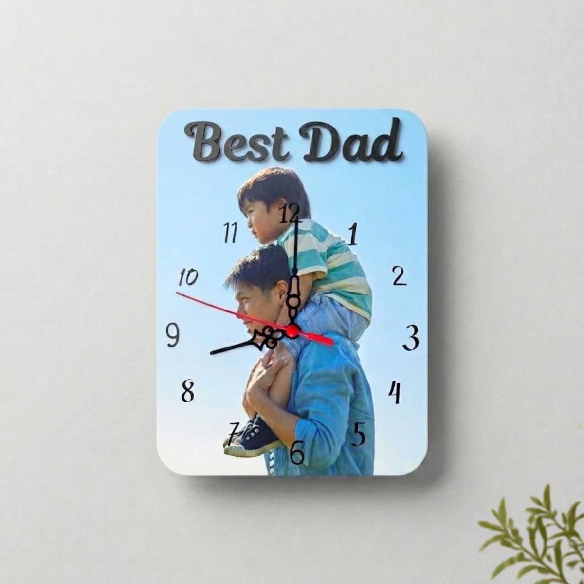 "Best Dad" Custom Photo Wall Clock - Flowers to Nepal - FTN