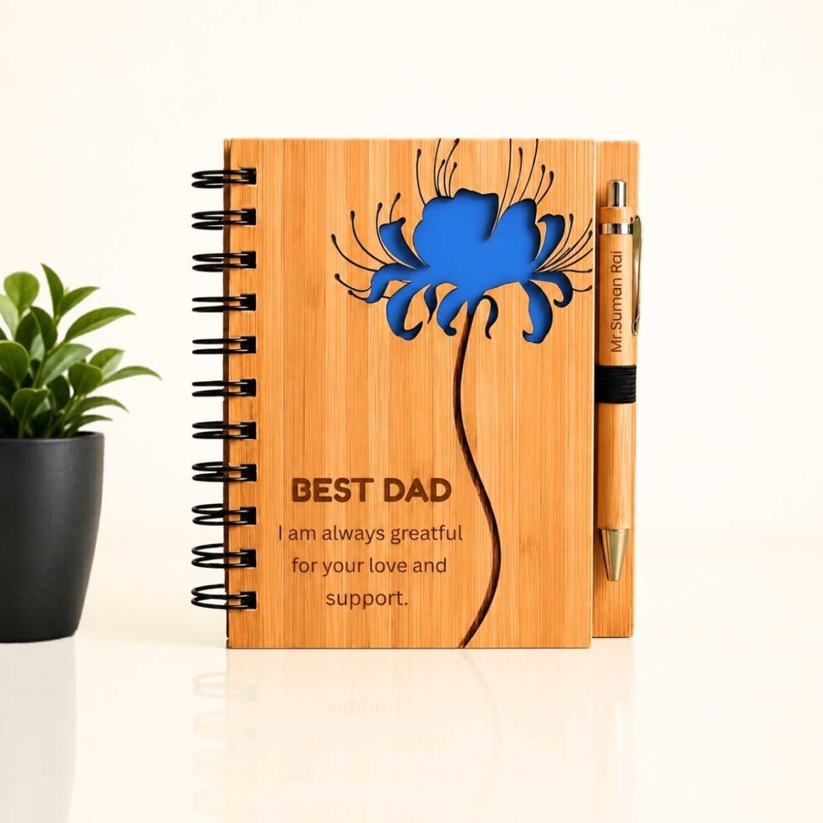 Best Dad Spider Lily Design Memory Diary - Flowers to Nepal - FTN