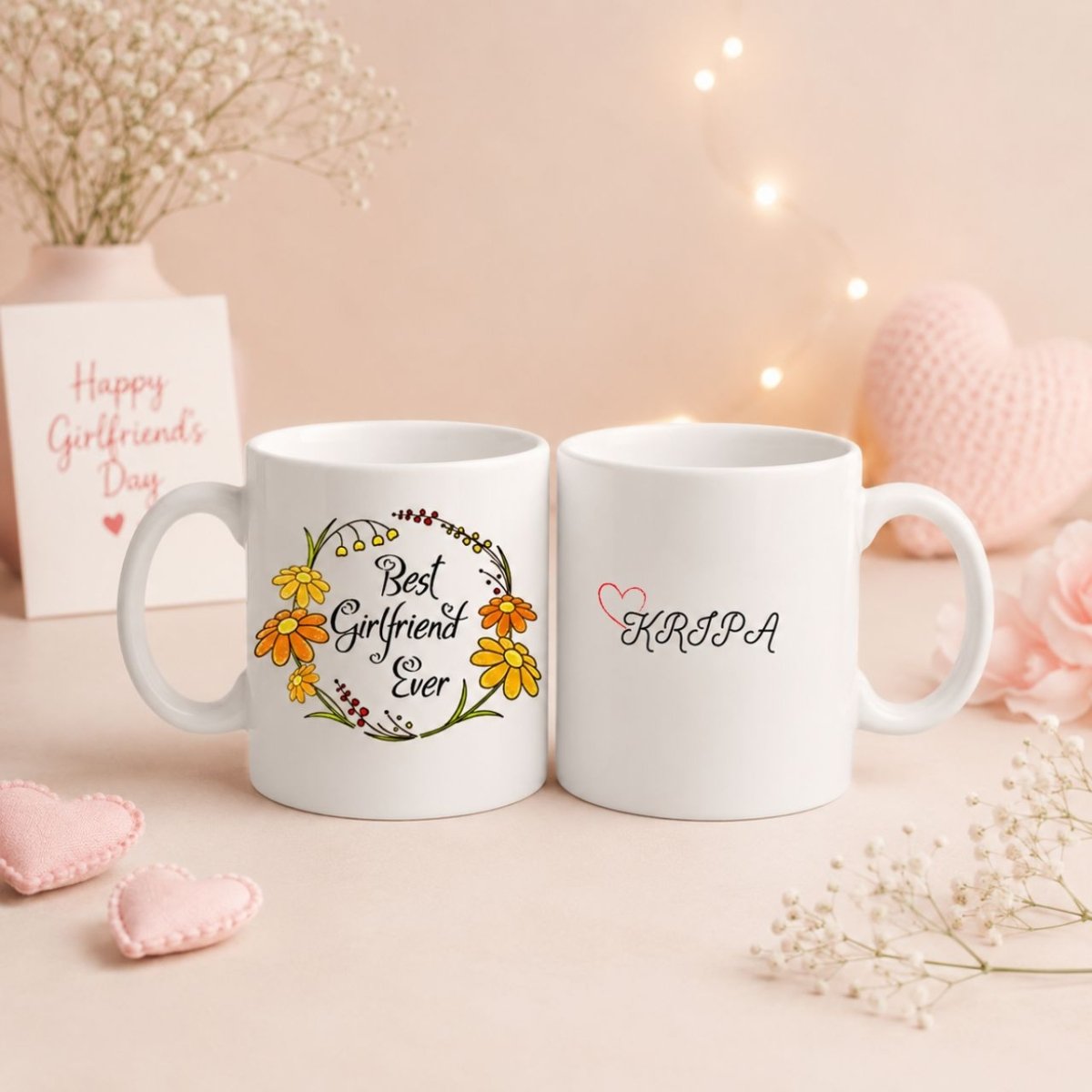Best Girlfriend Ever Personalized Mug - Flowers to Nepal - FTN