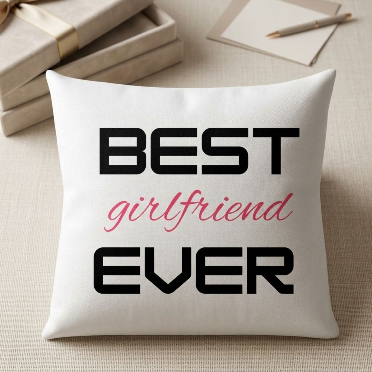 Best Girlfriend Ever Printed Cushion - Flowers to Nepal - FTN