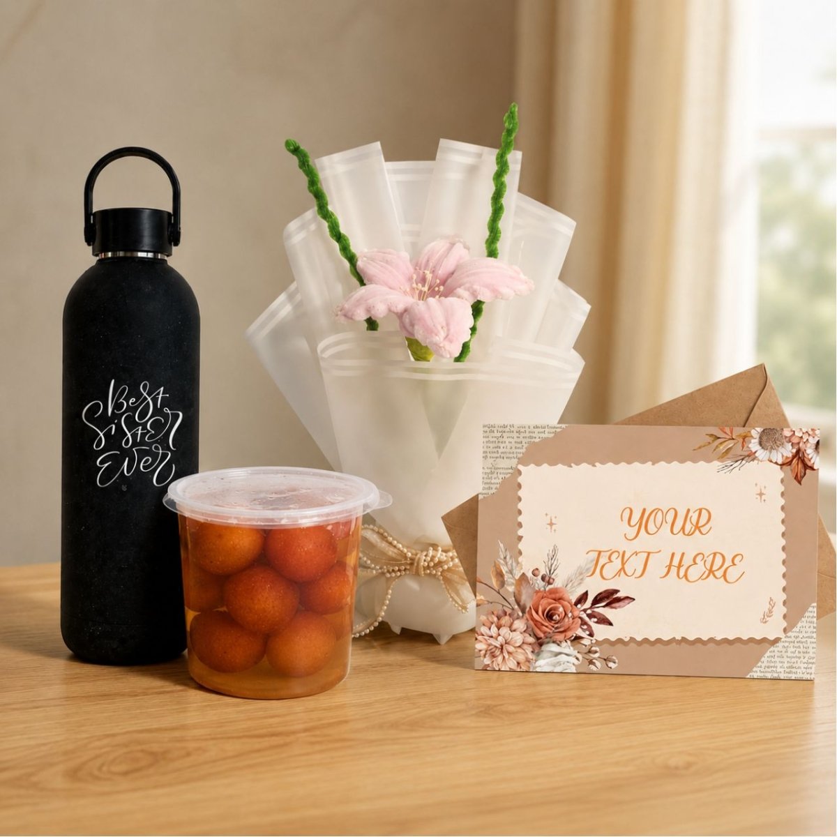 Best Sister Ever Flowers & Sweets Gift Set - Flowers to Nepal - FTN