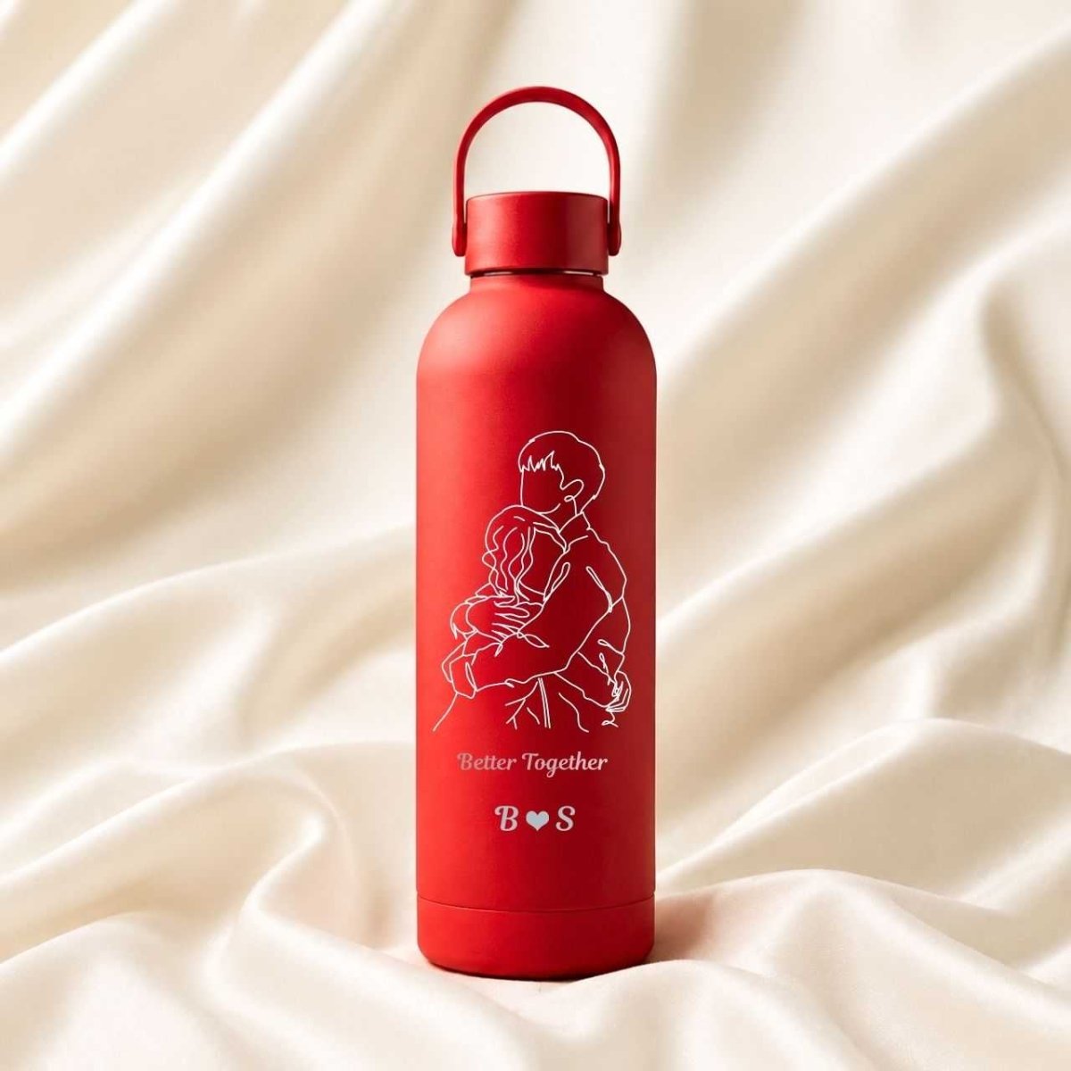 Better Together Personalized Matte Red Bottle - Flowers to Nepal - FTN