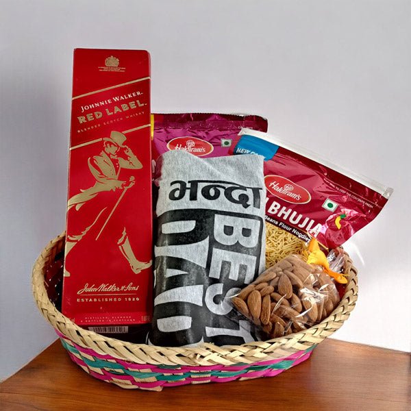 Beverage Gift Set with Dad's T - Shirt and Snacks - Flowers to Nepal - FTN