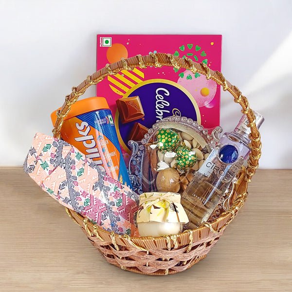 Beverage & Sweet Treats Gift Hamper - Flowers to Nepal - FTN