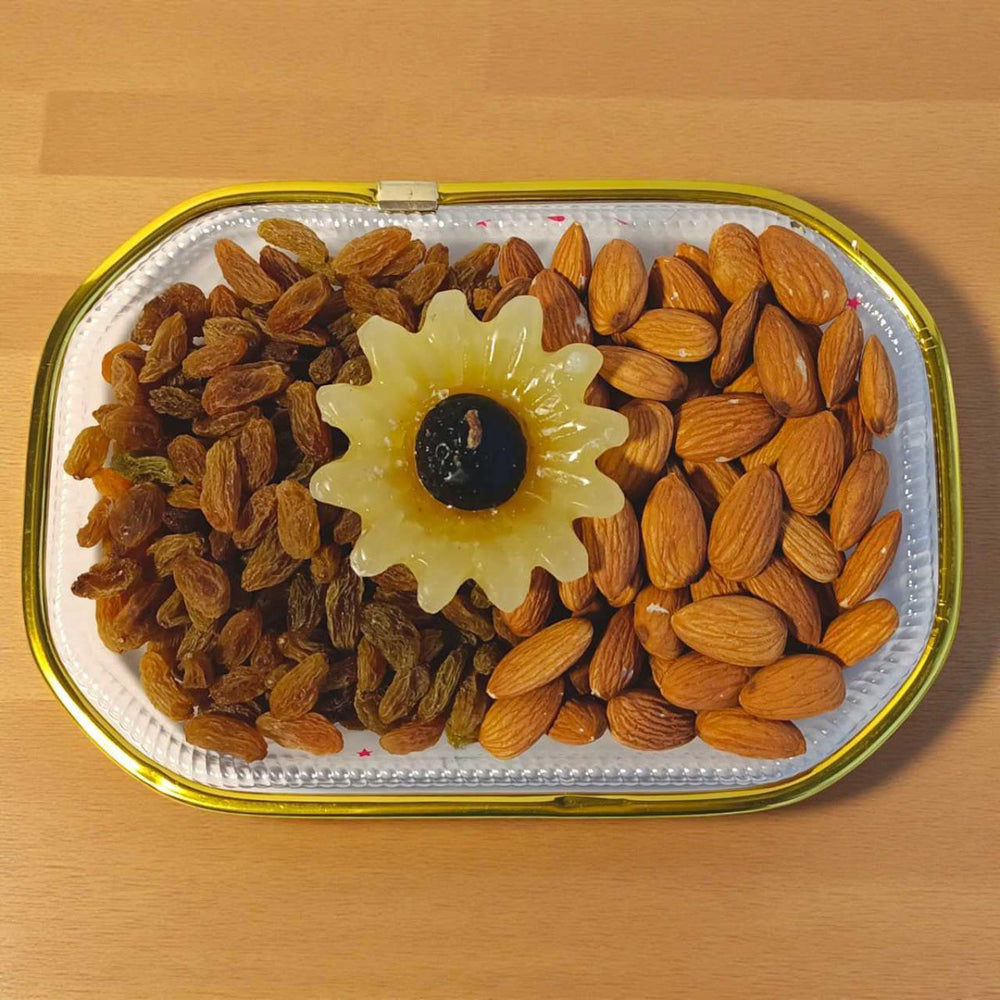 Bhai Masala Tray with Almond & Kismis - Flowers to Nepal - FTN