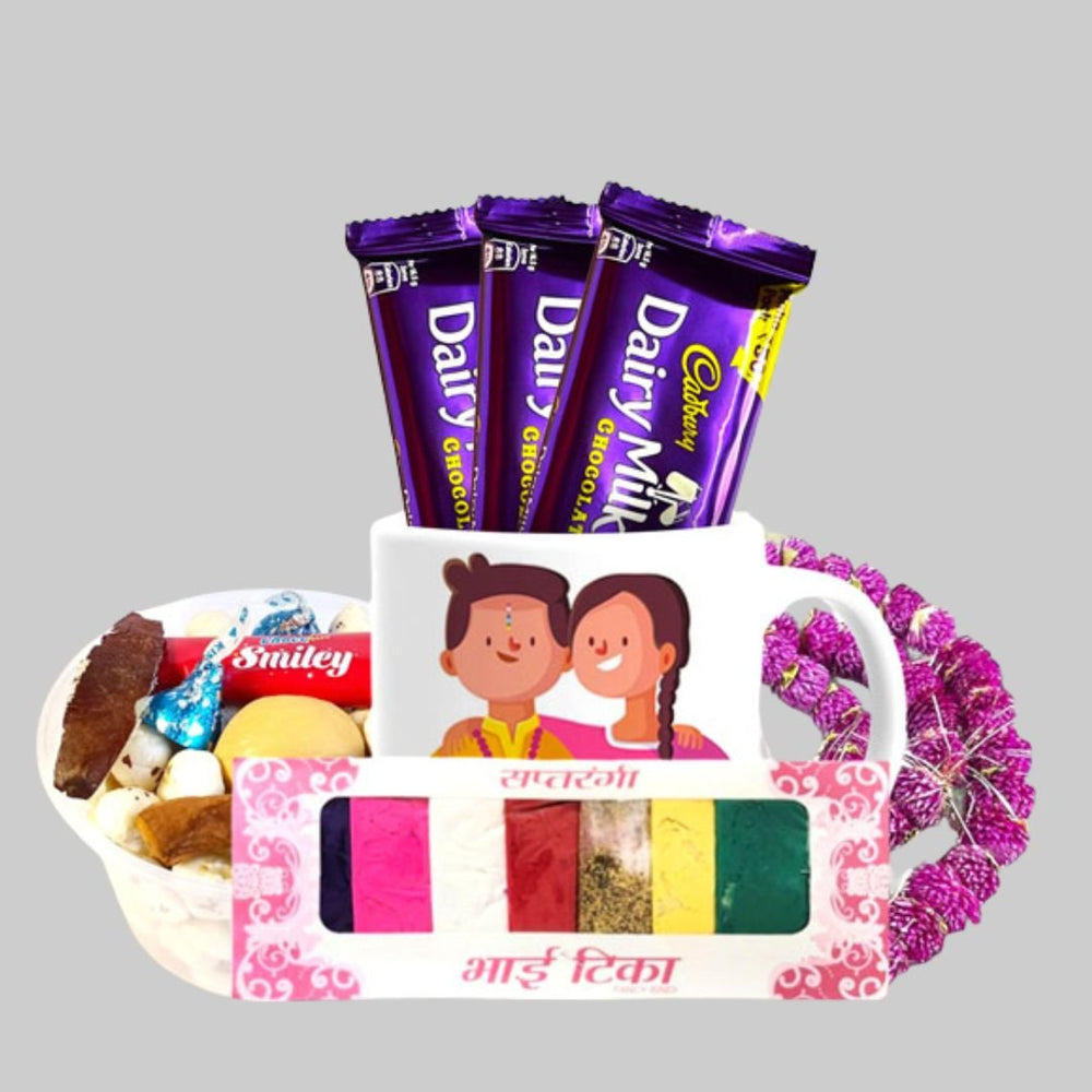 Bhaitika Sweet Gift Set - Flowers to Nepal - FTN