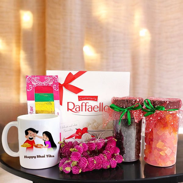 Bhaitika Sweets with dried fruits Combo - Flowers to Nepal - FTN