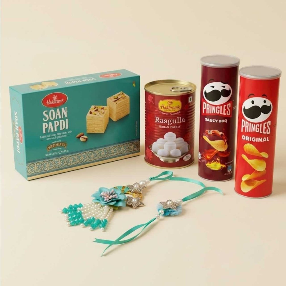 Bhaiya Bhabhi Rakhi Sweets & Snacks Hamper - Flowers to Nepal - FTN