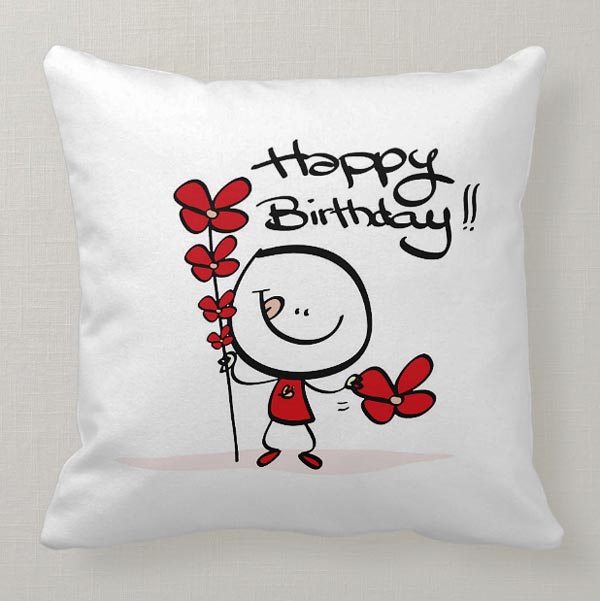 Birthday Bliss Printed Cushion - Flowers to Nepal - FTN