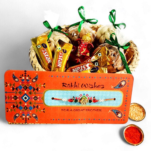 Blessed Raksha Bandhan Treat Basket - Flowers to Nepal - FTN