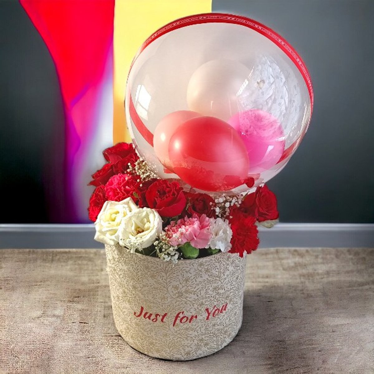 Bloom & Celebrate Flowers and Balloons Combo - Flowers to Nepal - FTN