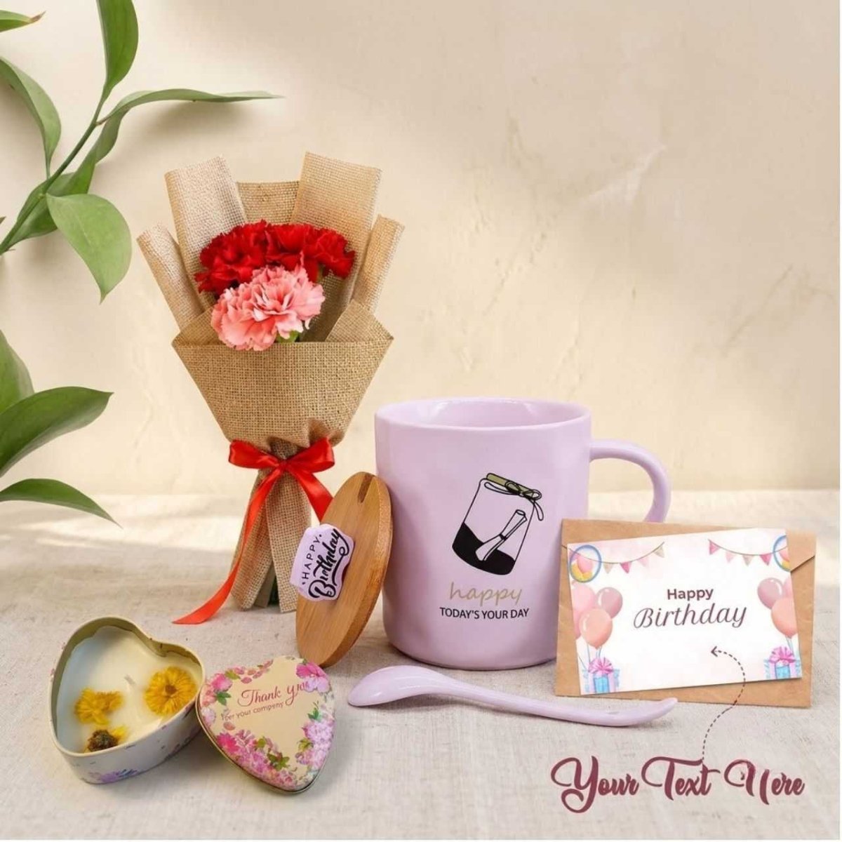 Blooming Birthday Wishes Gift Set - Flowers to Nepal - FTN